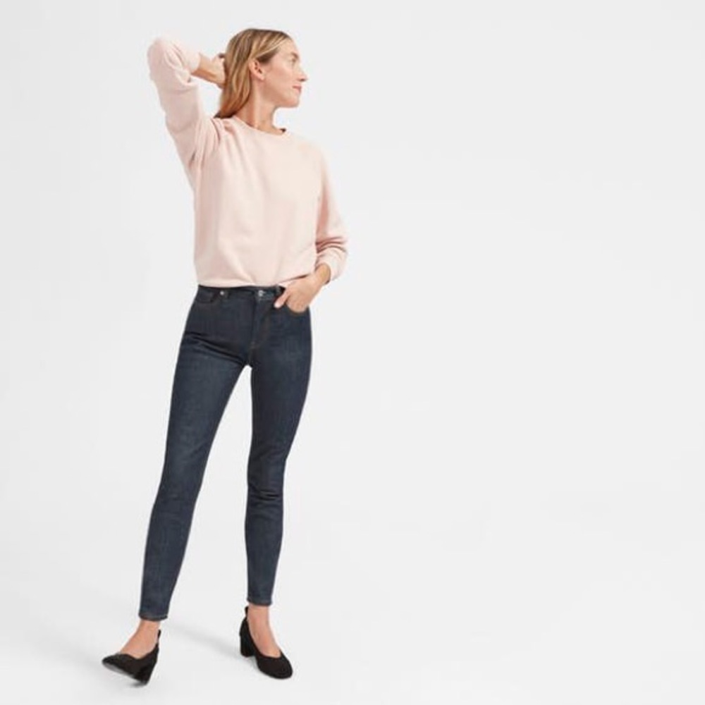 Everlane high rise dark wash jeans
